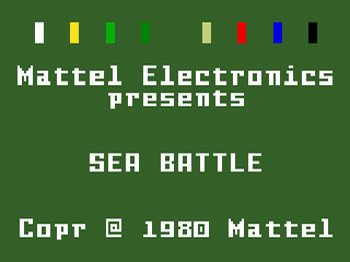 Sea Battle title screen for Intellivision